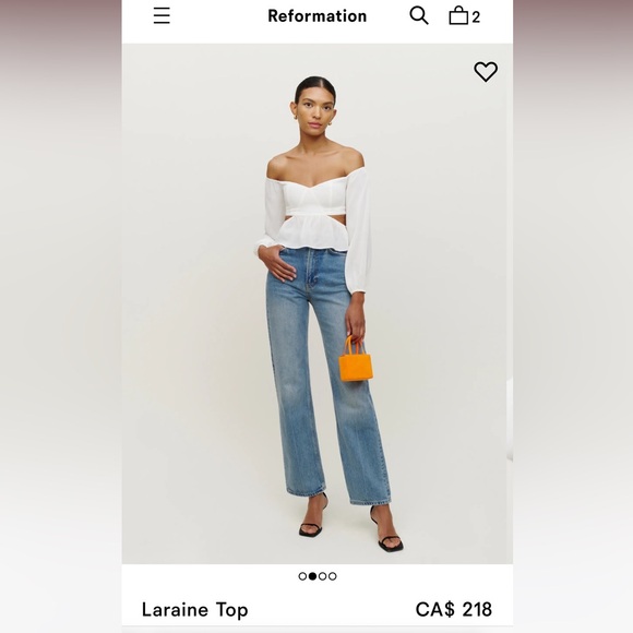 Reformation Laraine top size 0/XS - Picture 2 of 6